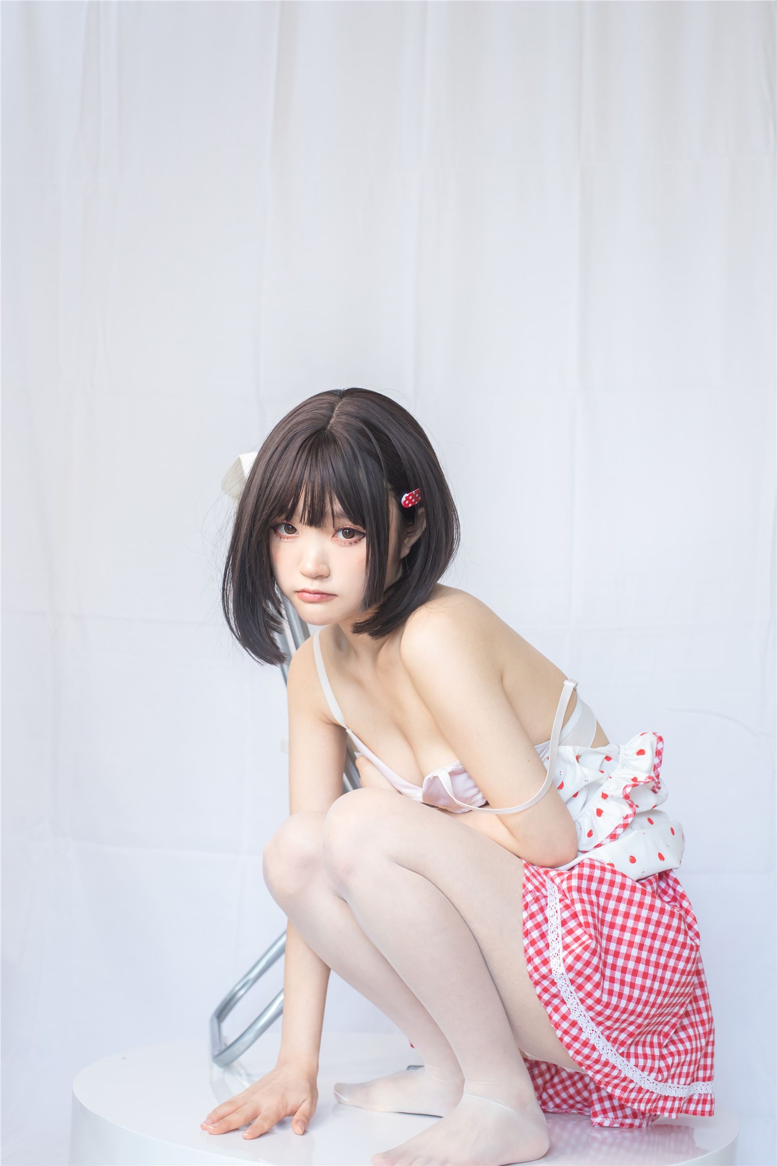 Nagari Kamizawa - Pink plaid dress(17)
